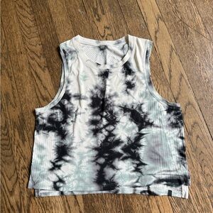 lululemon athletica Black and White tie dye Muscle Tee
